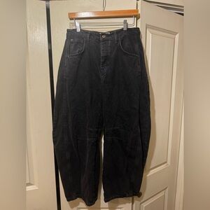 Free People Barrel Jeans Black Size 28 womens